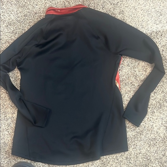 Under Armour Red and Black Quarter-Zip Sweatshirt - Picture 3 of 3